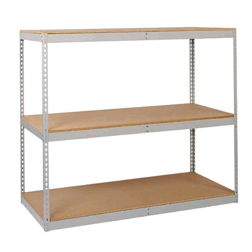 Lyon 3-Shelf Double Rivet Shelving Starter Units - Gray