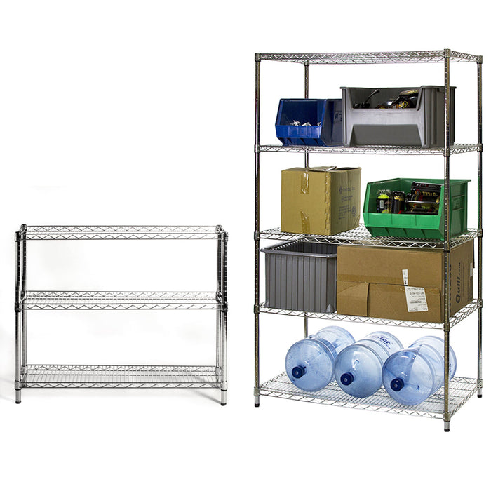 42"w Chrome Wire Shelving