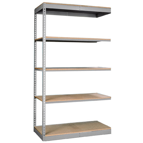 Lyon 5-Shelf Single Rivet Shelving Add-On Units - Gray