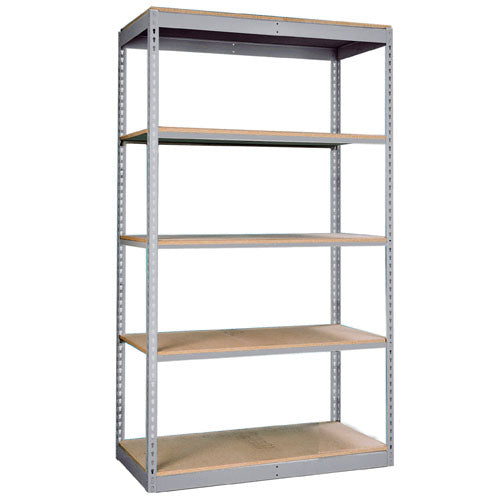 Lyon 5-Shelf Single Rivet Shelving Starter Units - Gray