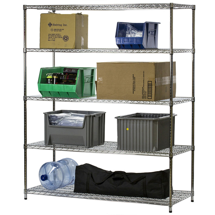 54"W Chrome Wire Shelving