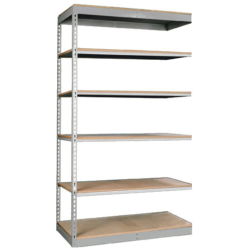 Lyon 6-Shelf Single Rivet Shelving Add-On Units - Gray