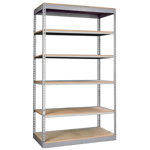 Lyon 6-Shelf Single Rivet Shelving Starter Units - Gray