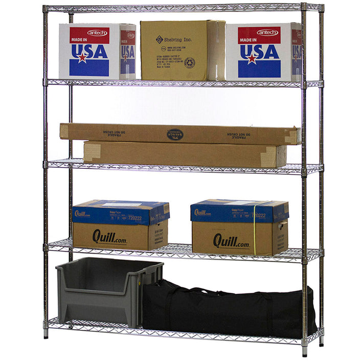 60"w Chrome Wire Shelving