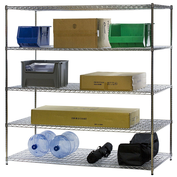 72"w Chrome Wire Shelving