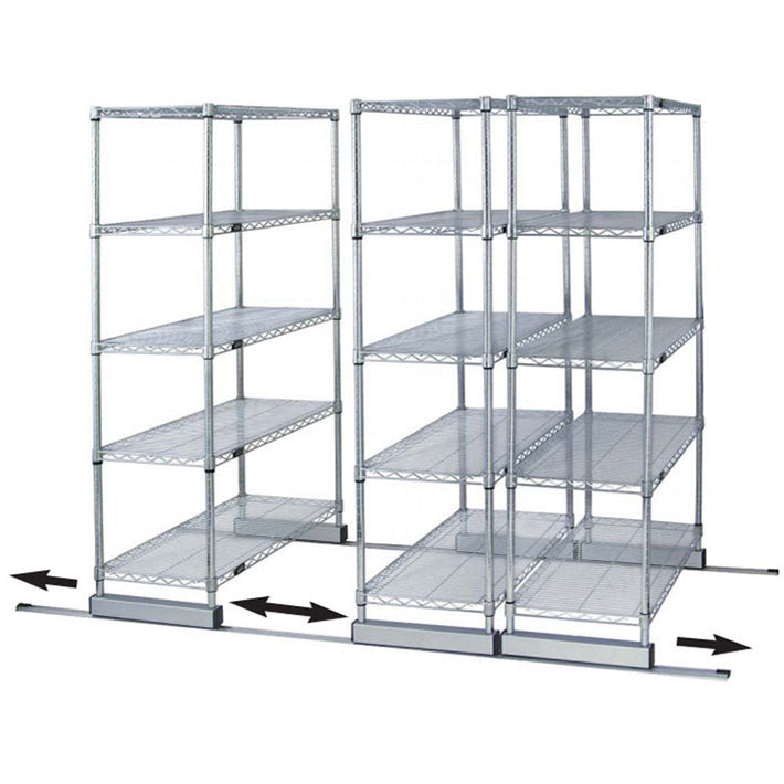 High-Density Mobile Wire Shelving