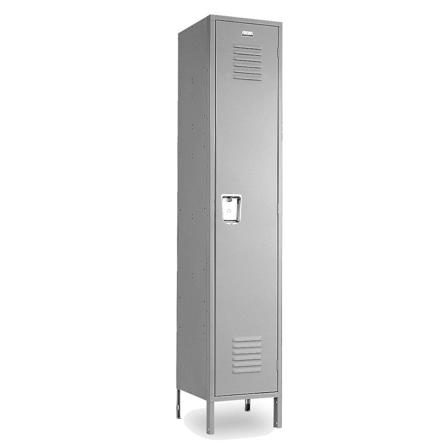 Single Tier Lockers - 12"d x 12"w x 60"h - Gray