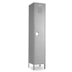 Single Tier Lockers - 12"d x 12"w x 72"h - Gray