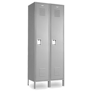 Single Tier Lockers - 12"d x 12"w x 60"h - Gray