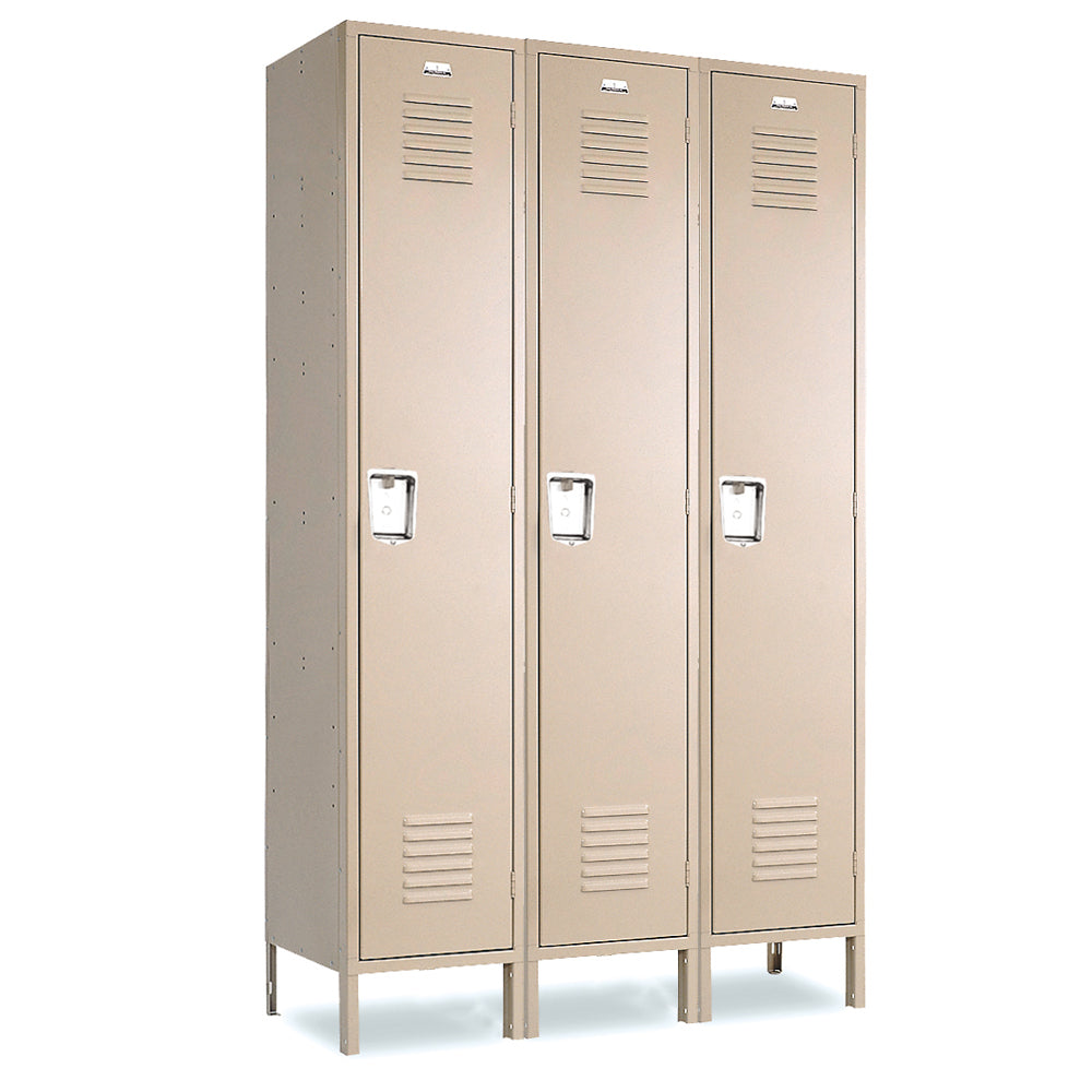 Single Tier Lockers - 15"d x 12"w x 60"h - Champagne