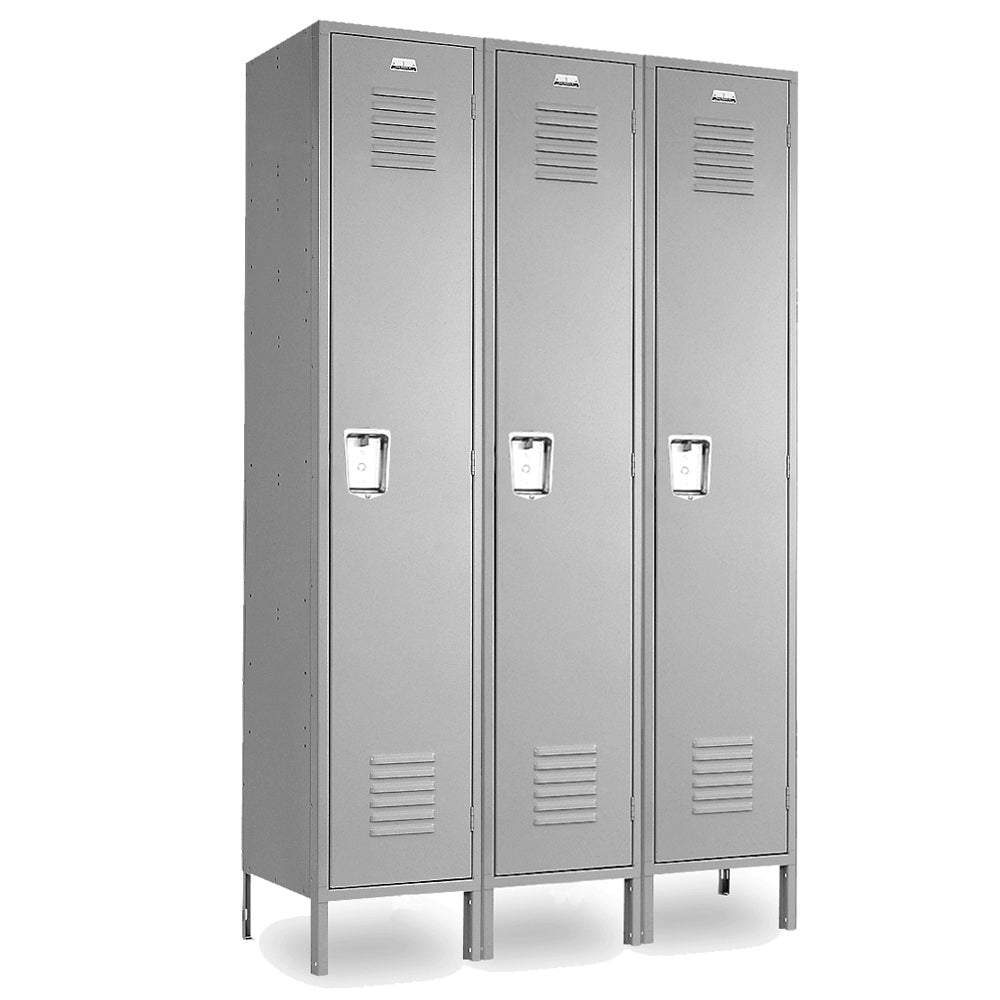 Single Tier Lockers - 12"d x 12"w x 60"h - Gray