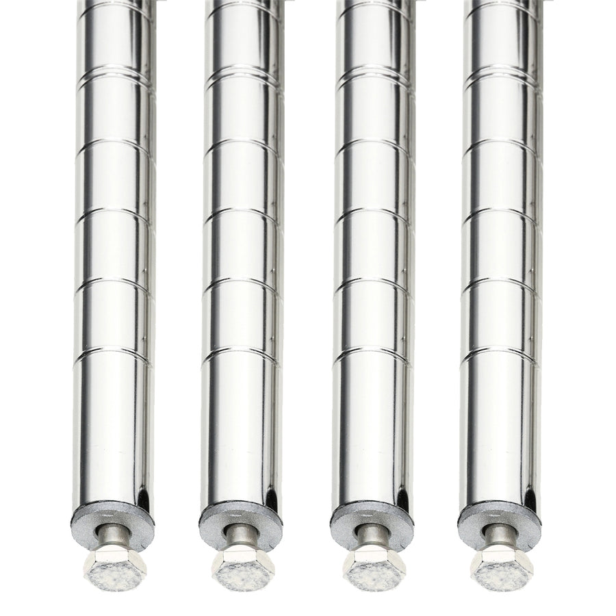 Super Erecta SiteSelect Stationary Posts - Stainless Steel - 4-Pack