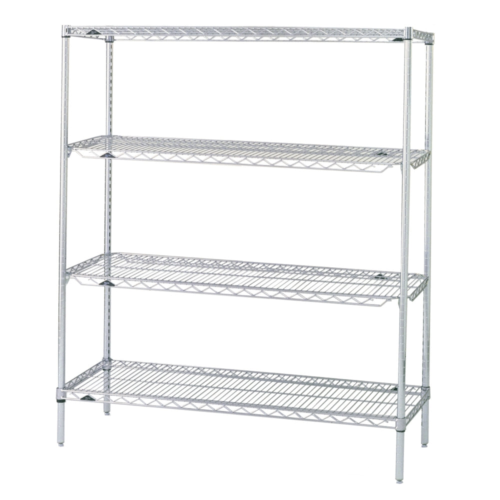 Metro QwikSlot Kit w/ 4 Shelves - Chrome