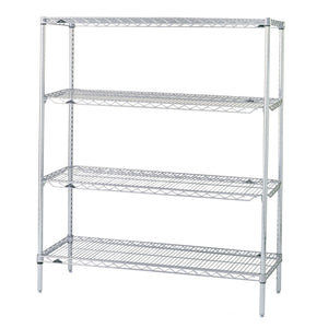 Metro QwikSlot Kit w/ 4 Shelves - Chrome