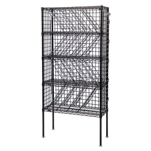 14"d 5-Tier Black Bulk Wine Wire Shelving