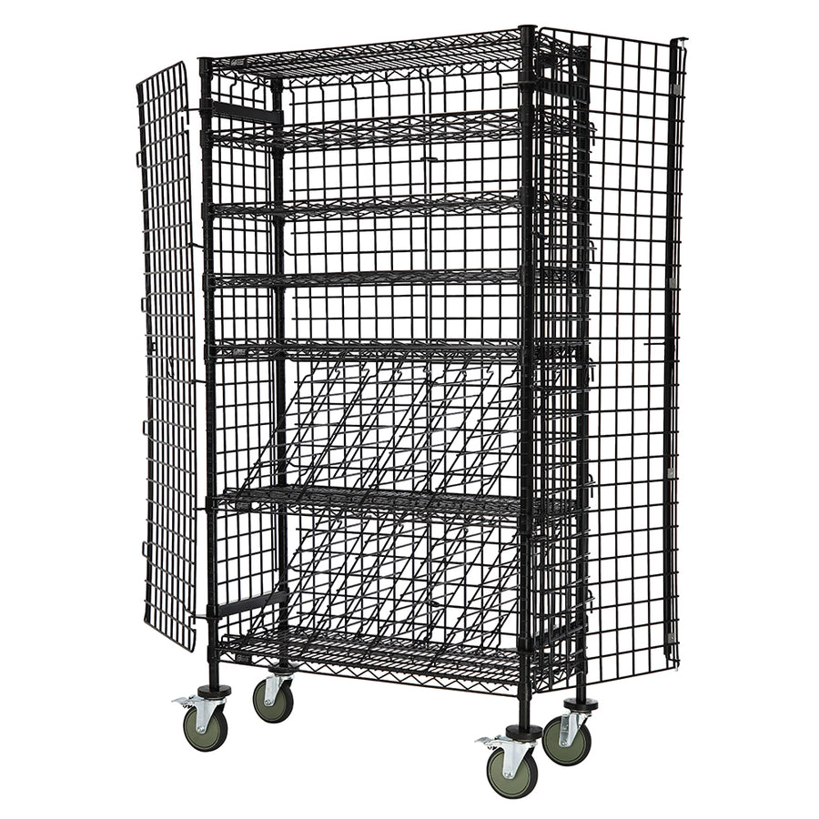 14"d Black Wine Security Carts