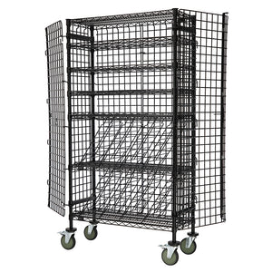 14"d Black Wine Security Carts