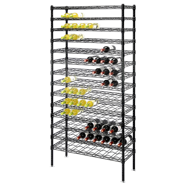 14"d Black Wire Wine Racks