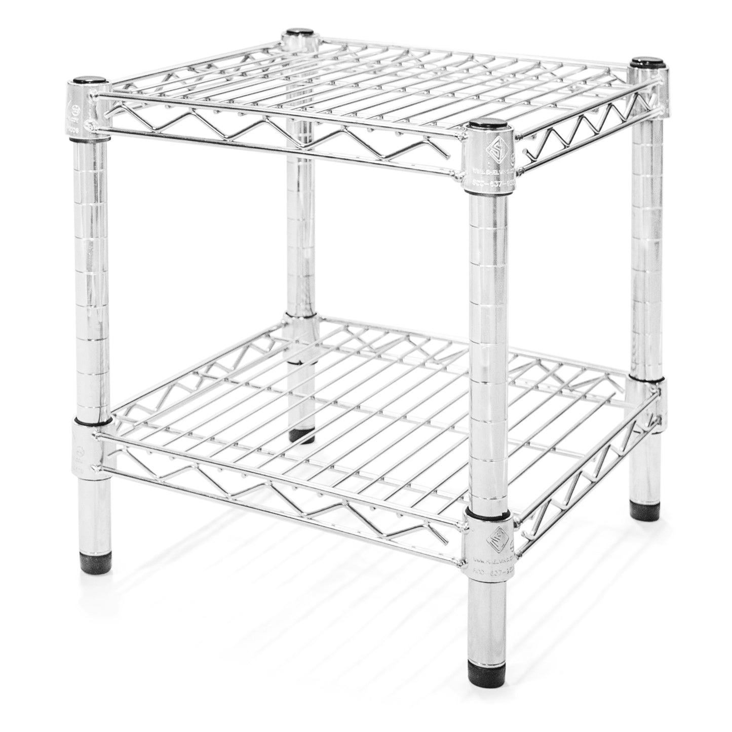 10"d x 14"h Chrome Wire Shelving w/ 2 Shelves