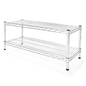 12"d x 14"h Chrome Wire Shelving w/ 2 Shelves