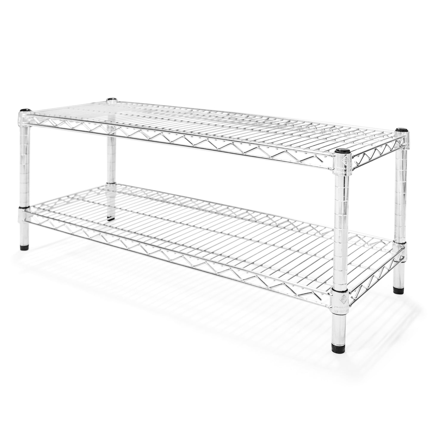 12"d x 14"h Chrome Wire Shelving w/ 2 Shelves