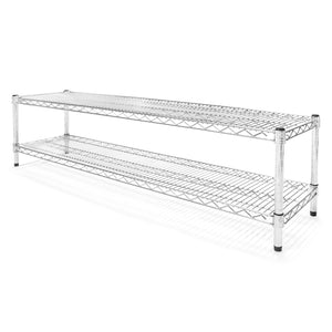 12"d x 14"h Chrome Wire Shelving w/ 2 Shelves