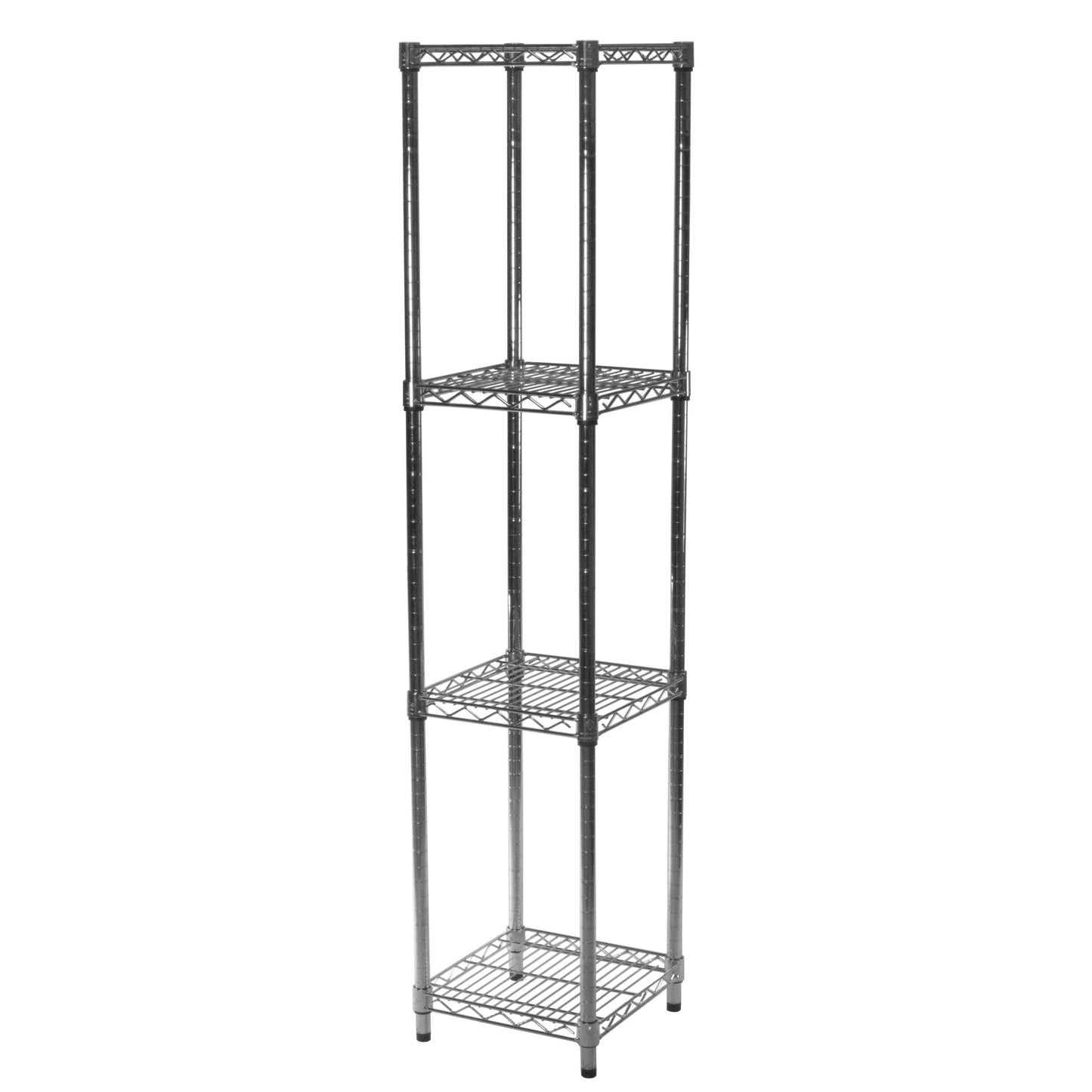 12"d x 18"w Chrome Wire Shelving w/ 4 Shelves