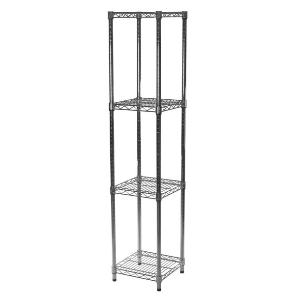 12"d x 18"w Chrome Wire Shelving w/ 4 Shelves