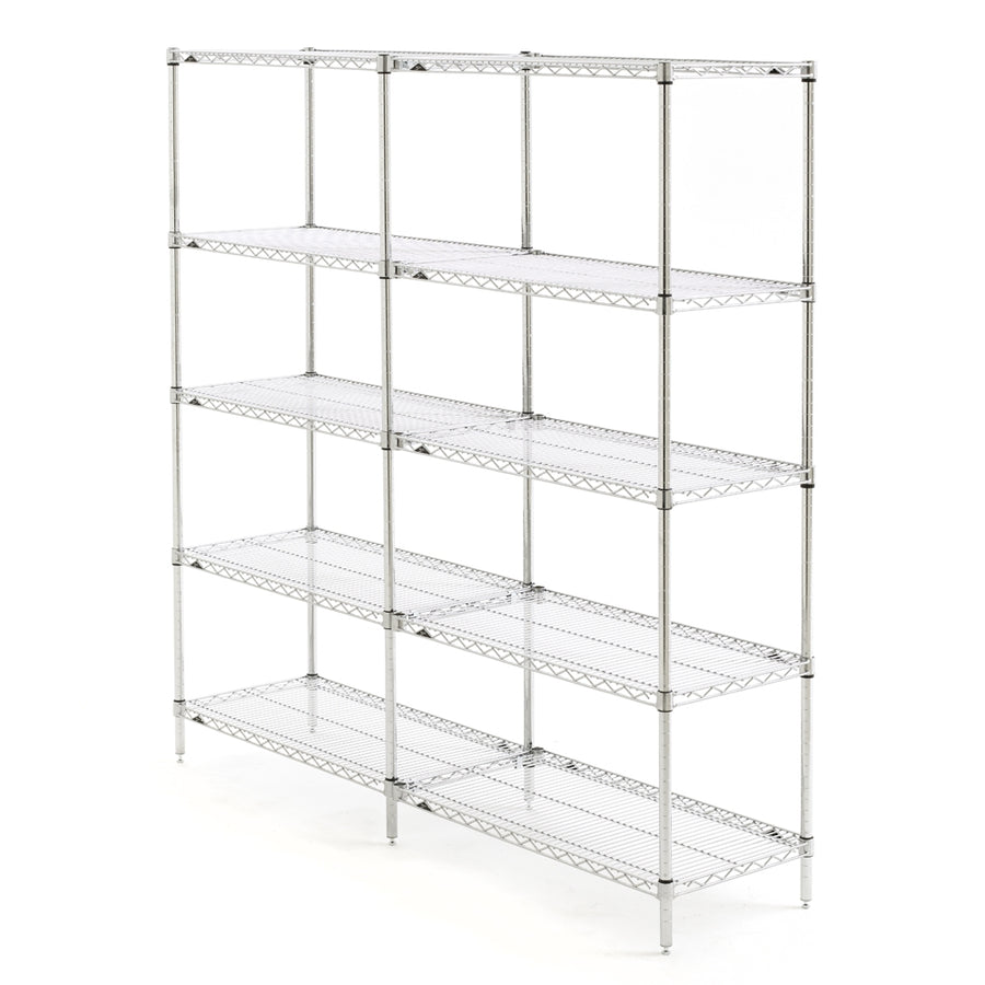 18"d x 74"h - Metro Super Erecta Stainless Steel 5-Shelf Add-On Units