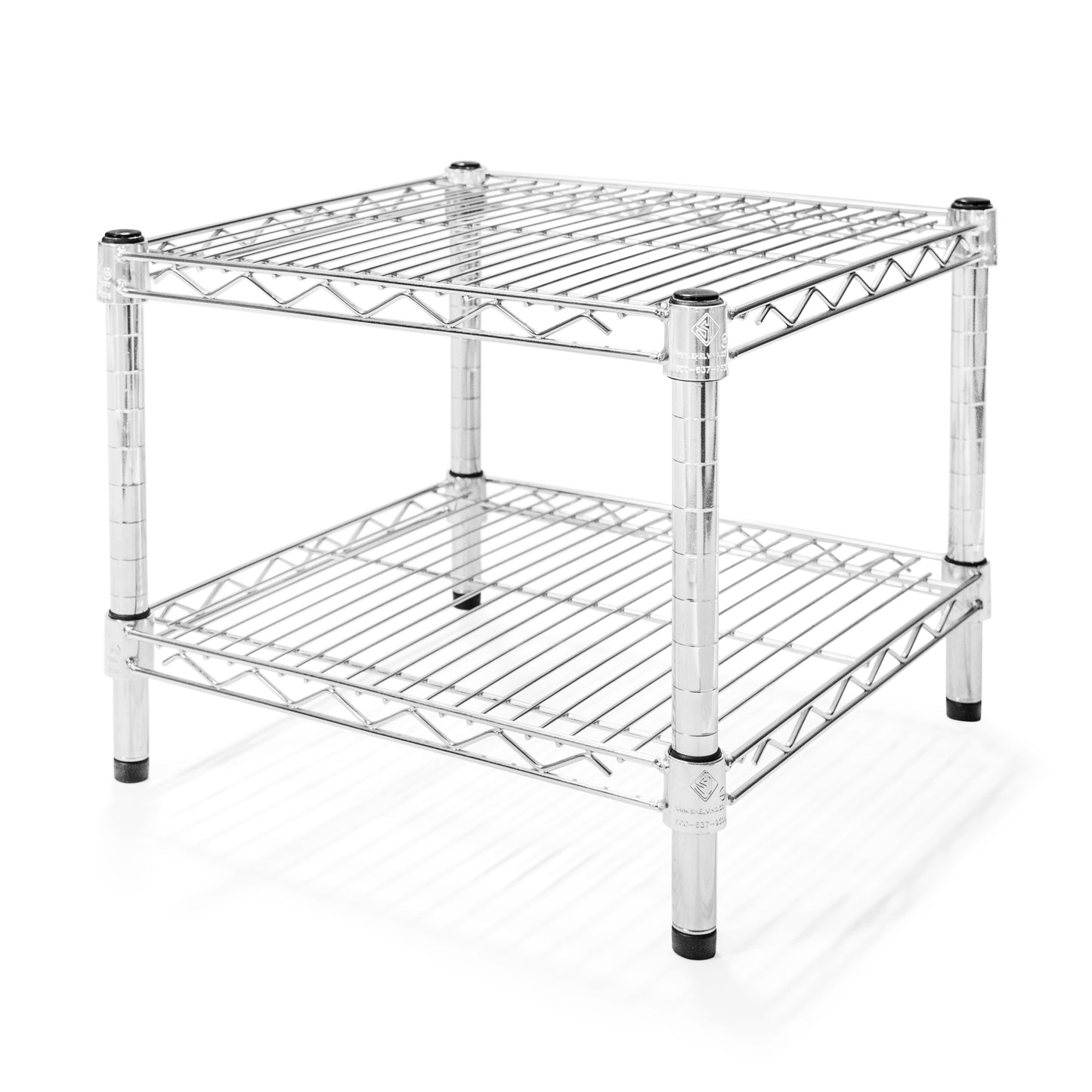 18"d x 14"h Chrome Wire Shelving w/ 2 Shelves