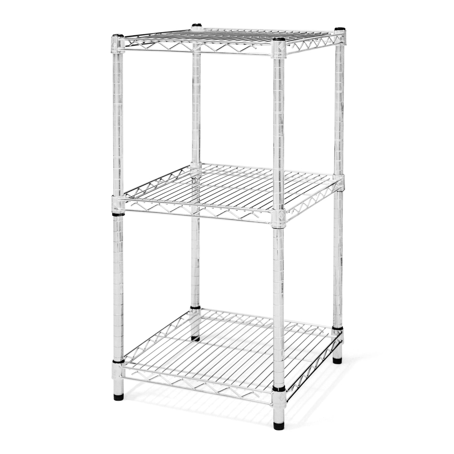 18"d x 34"h Chrome Wire Shelving w/ 3 Shelves