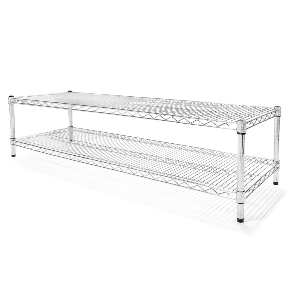 21"d x 14"h Chrome Wire Shelving w/ 2 Shelves