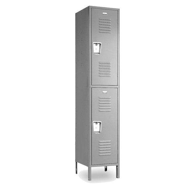 Double Tier Lockers - 12"d x 12"w x 78"h - Gray