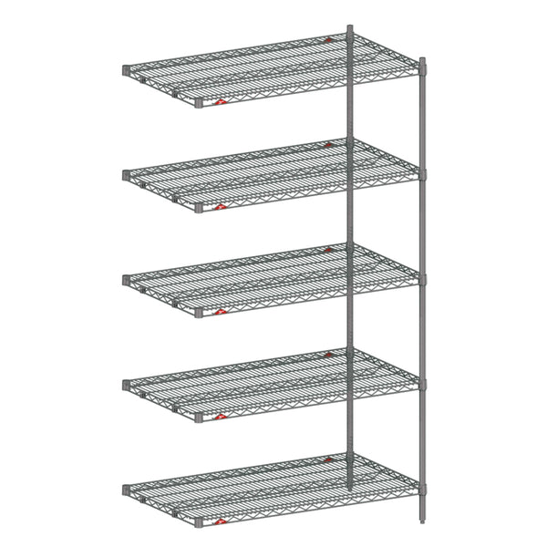 21"d x 74"h - Metro Super Erecta 5-Shelf Add-On Units - Metroseal 4