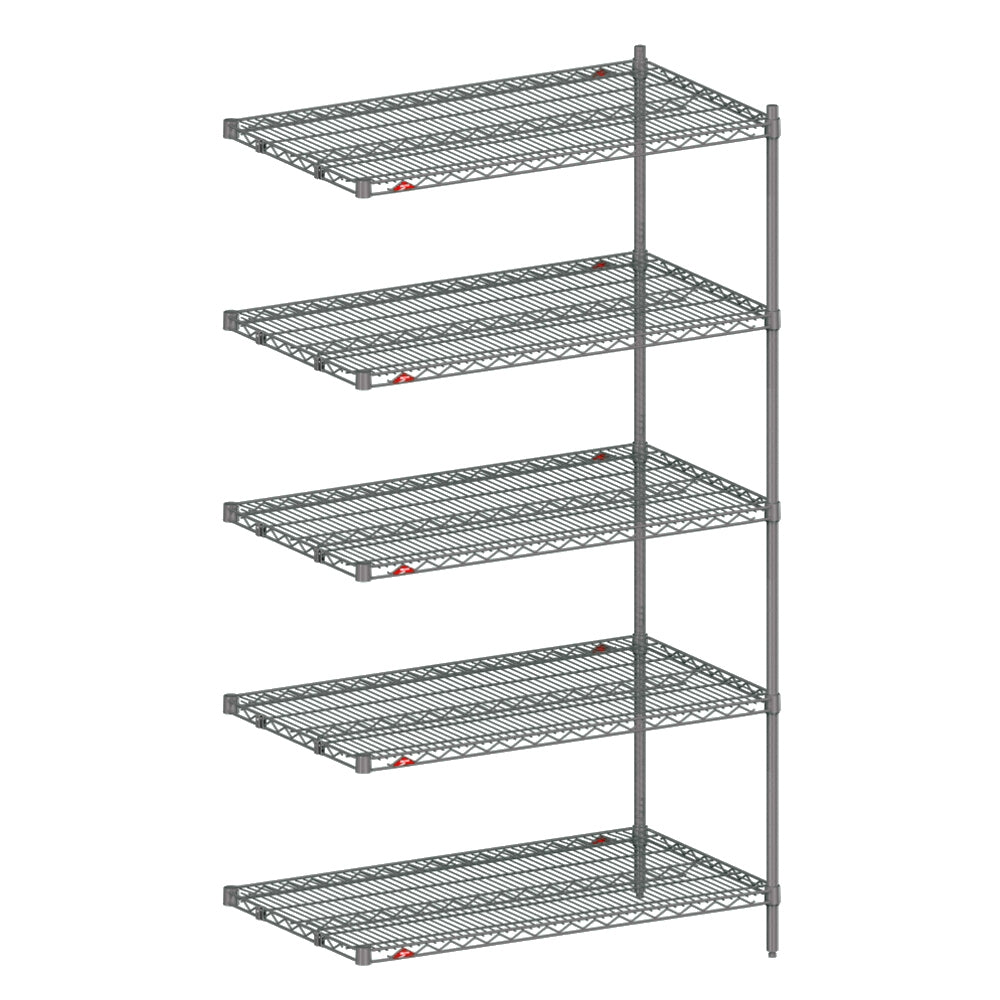 24"d x 74"h - Metro Super Erecta 5-Shelf Add-On Units - Metroseal 4