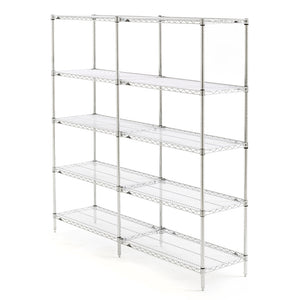 24"d x 74"h - Metro Super Erecta Stainless Steel 5-Shelf Add-On Units