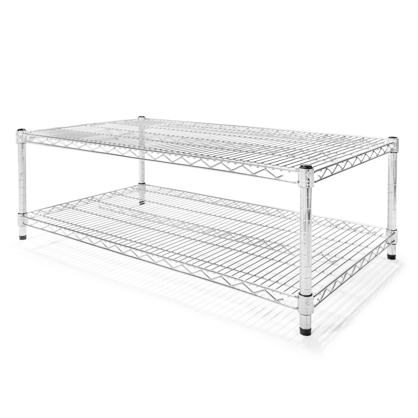 24"d x 14"h Chrome Wire Shelving w/ 2 Shelves