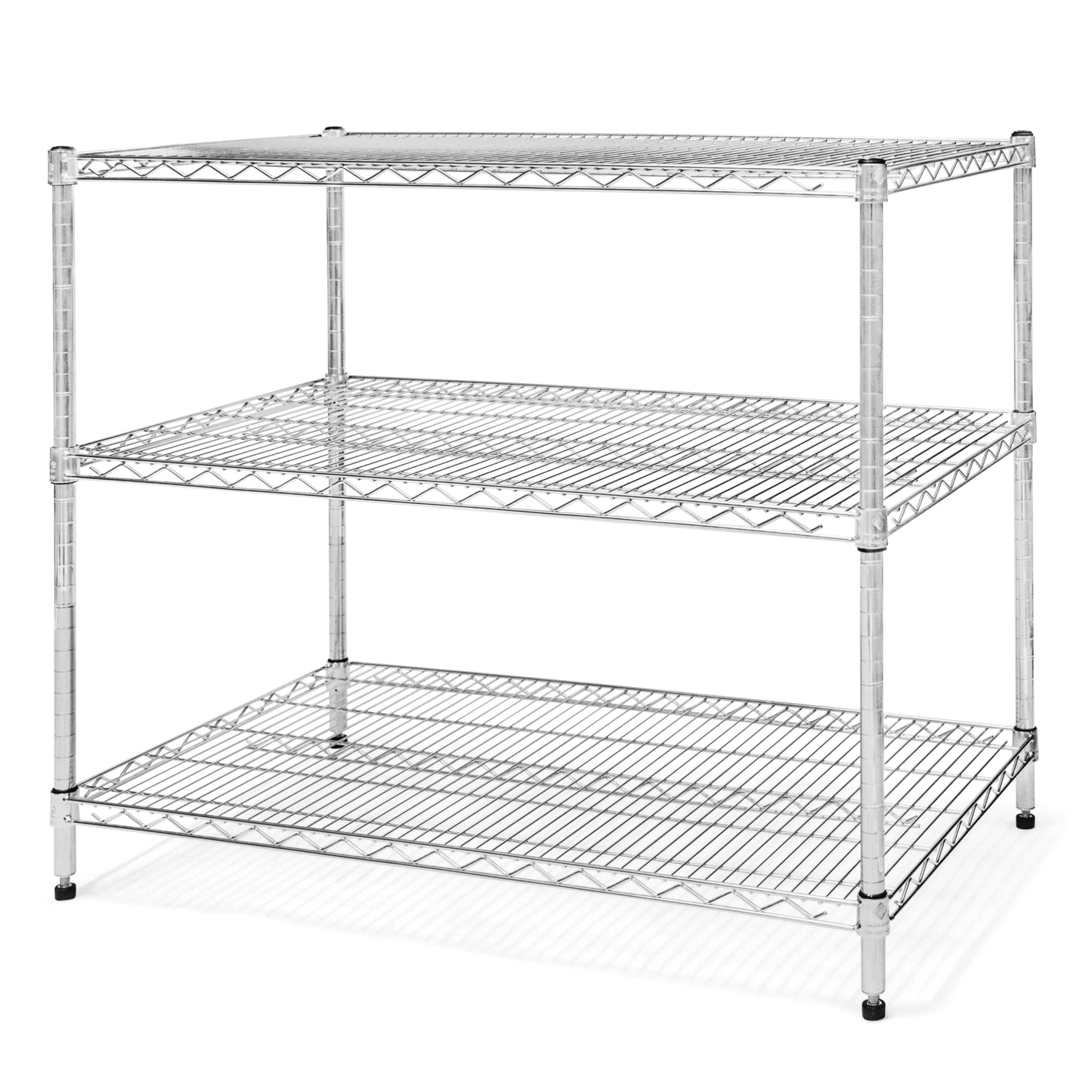 24"d x 34"h Wire Shelving w/ 3 Shelves