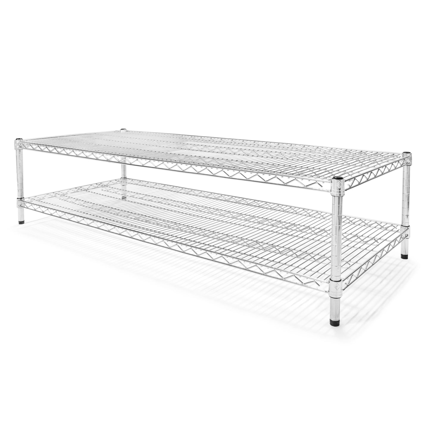 24"d x 14"h Chrome Wire Shelving w/ 2 Shelves