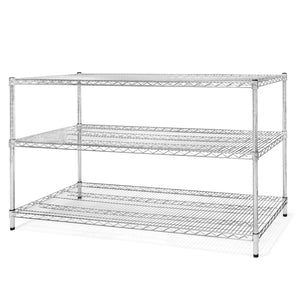 24"d x 34"h Wire Shelving w/ 3 Shelves