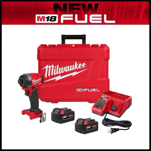 Milwaukee M18 FUEL 1/4" Hex Impact Driver Kit (2953-22)