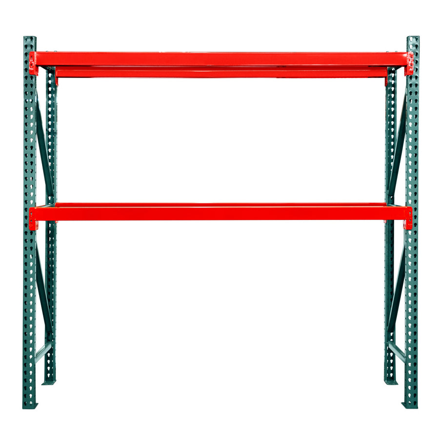 2-Tier Teardrop Pallet Rack Starter Units - 42"d x 120"h