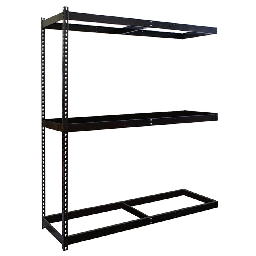 3-Shelf Black Double Rivet Shelving Add-On Units - 18"d