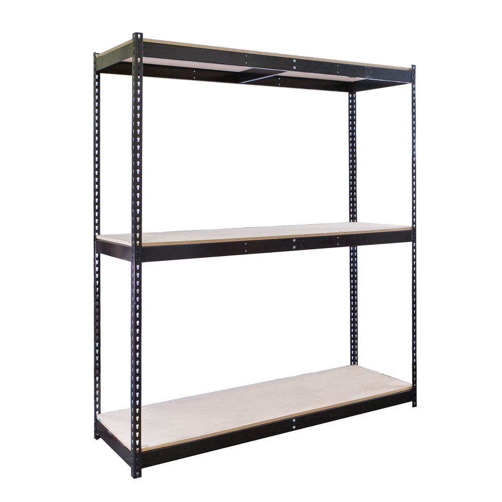 18"d 3-Shelf Heavy-Duty Boltless Shelving Starter Units - Black