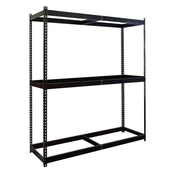 24"d 3-Shelf Heavy-Duty Boltless Shelving Starter Units - Black