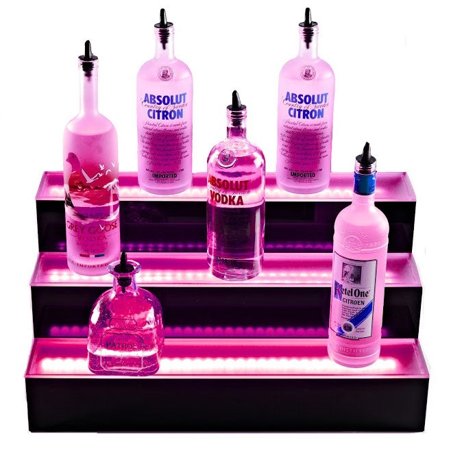 Three Tier LED Bottle Display