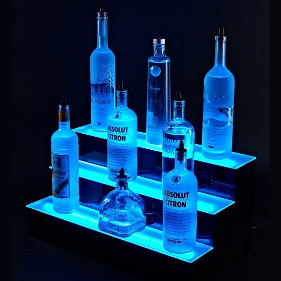 Three Tier LED Bottle Display