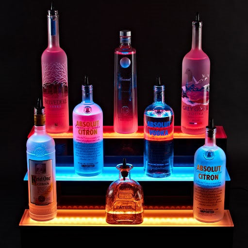 Three Tier LED Bottle Display