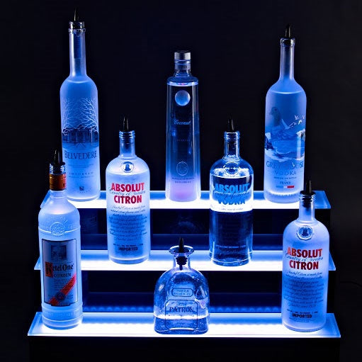 Three Tier LED Bottle Display