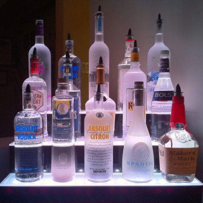 Three Tier LED Bottle Display